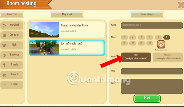 How to create a playroom with friends in Mini World Block Art Picture 9