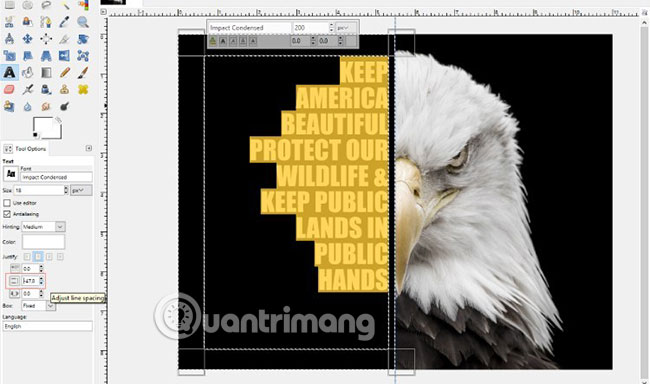 How to create a poster with the Text Portrait effect in GIMP Picture 15