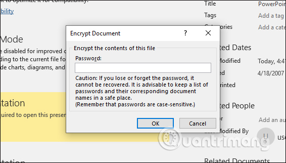 How to create a PowerPoint file password Picture 5