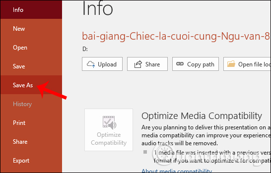 How to create a PowerPoint file password Picture 6
