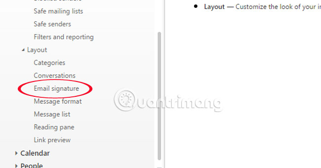 How to create a signature in a Hotmail mailbox Picture 2