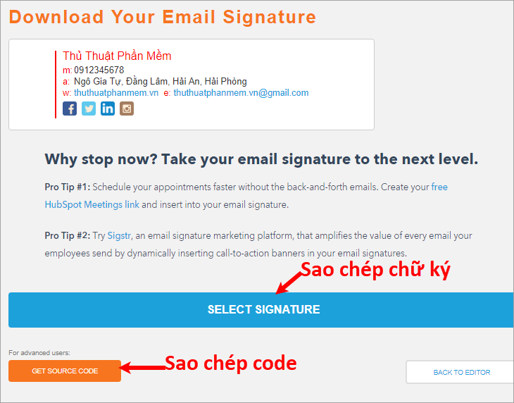 How to create a signature in Gmail Picture 12