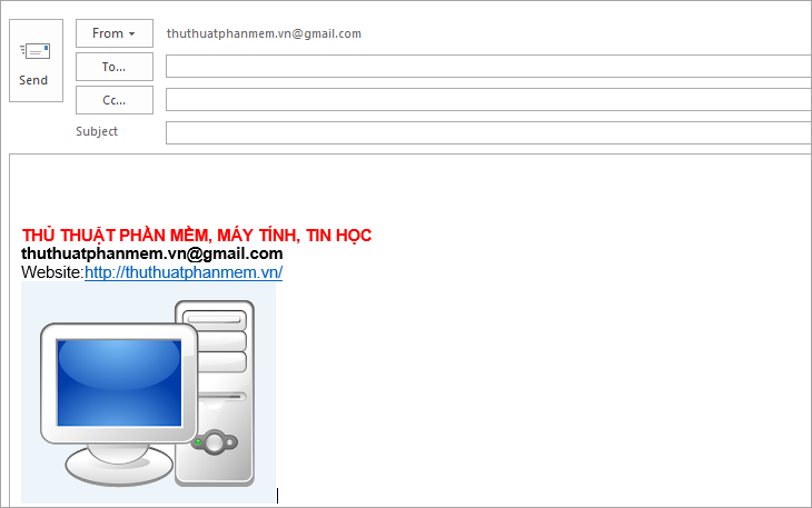 How to create a signature in Outlook Picture 13