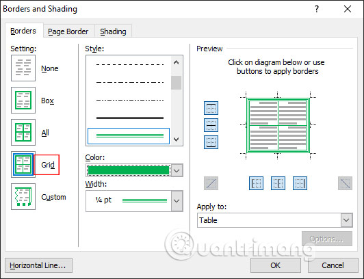 How To Set Table Border In Word