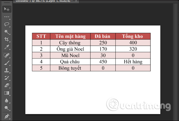 Picture 9 of How to create a table in Photoshop