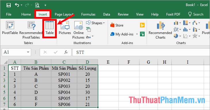 How To Create A Table Insert A Table In Excel 2016