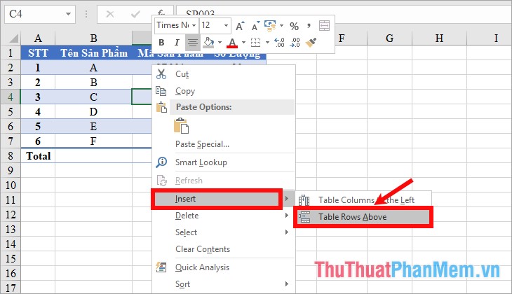 How to create a table, insert a table in Excel 2016 Picture 20