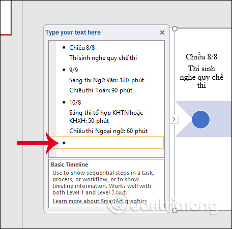 How to create a Timeline chart in PowerPoint Picture 4