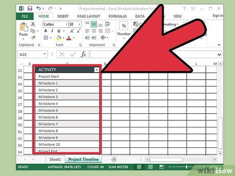 How to Create a Timeline in Excel Picture 15