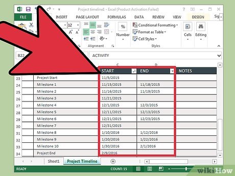 How to Create a Timeline in Excel Picture 16