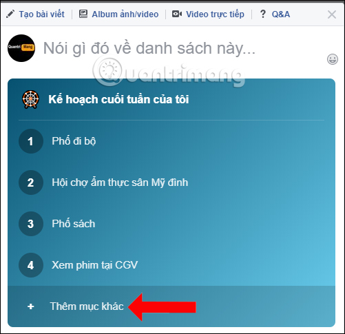How to create a to-do list on Facebook Picture 3
