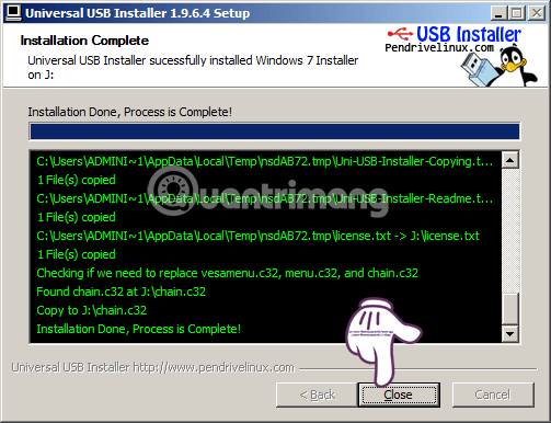 How to create a USB boot, install Windows using the Universal USB Installer Picture 6