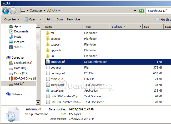 How to create a USB boot, install Windows using the Universal USB Installer Picture 7