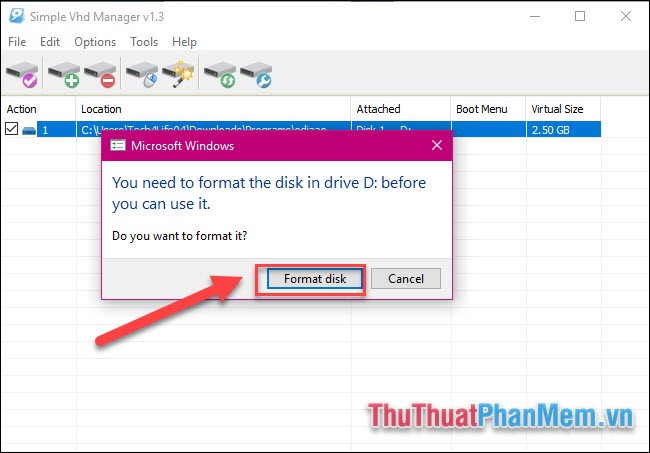How to create a virtual drive on Windows with Simple VHD Manager Picture 6