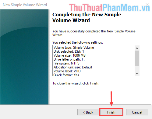 How to create a virtual drive (Virtual Hard Disk) on Windows 10 without installing any additional software Picture 12