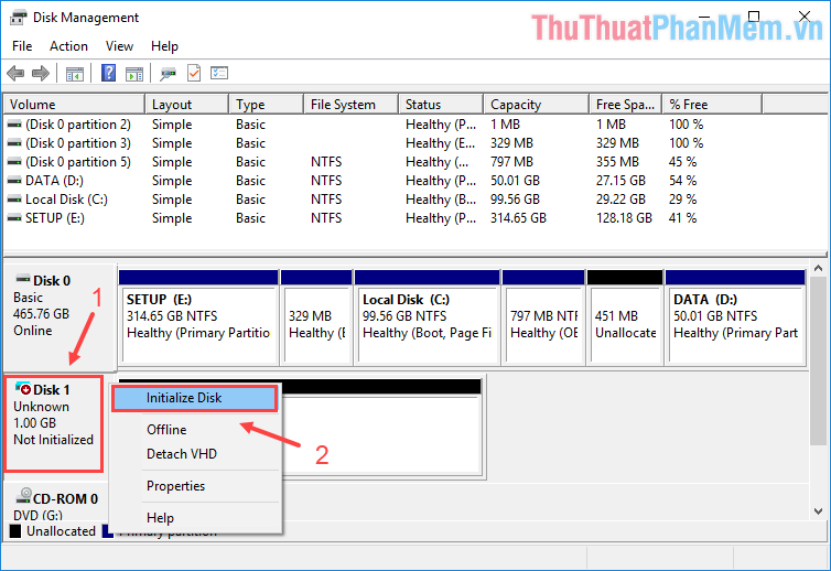 How to create a virtual drive (Virtual Hard Disk) on Windows 10 without installing any additional software Picture 5