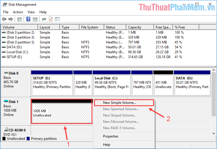 How to create a virtual drive (Virtual Hard Disk) on Windows 10 without installing any additional software Picture 7
