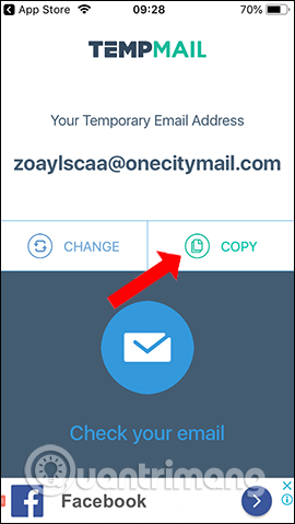 How to create a virtual email using Temp Mail on your phone Picture 3