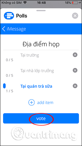 How to create a vote on iMessage iPhone Picture 9