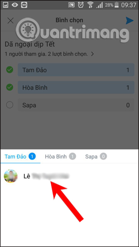 How to create a vote on the chat group Zalo phone Picture 9