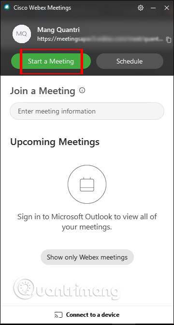 How to create a Webex Meet account, using Webex Meet on your computer Picture 14