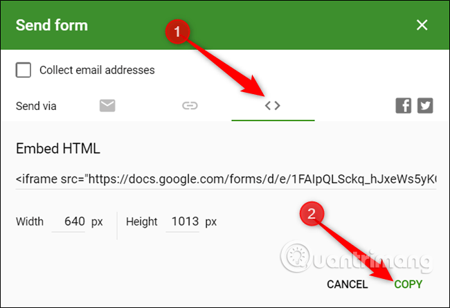 How to create a website contact form with Google Forms Picture 10