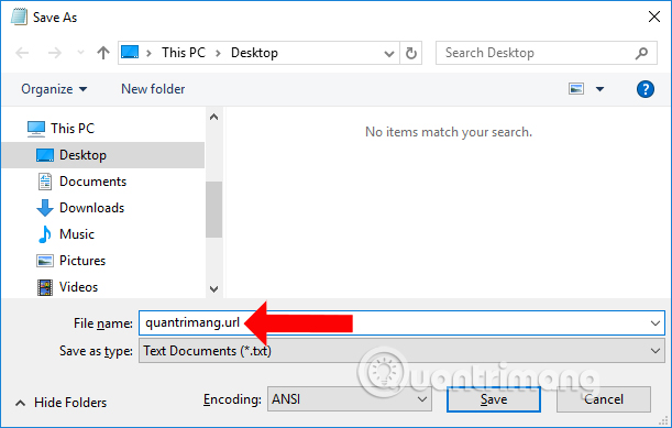 How to create a website shortcut on the Windows screen Picture 6