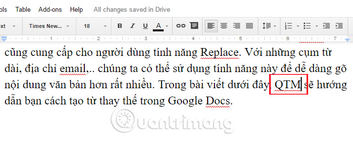 How to create an alternative phrase in Google Docs Picture 5