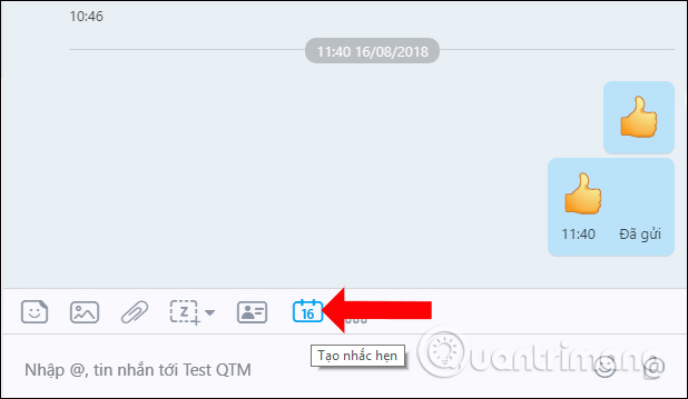 How to create an appointment on the Zalo PC chat group Picture 1