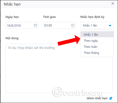 How to create an appointment on the Zalo PC chat group Picture 4