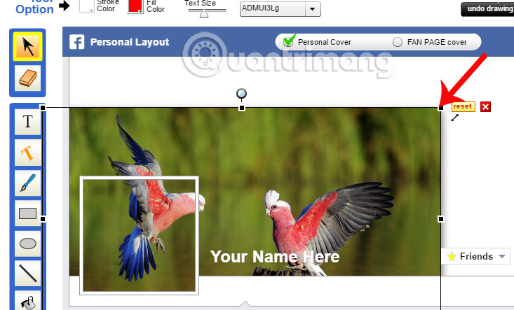 How to create an avatar image and Facebook cover photo match Picture 4