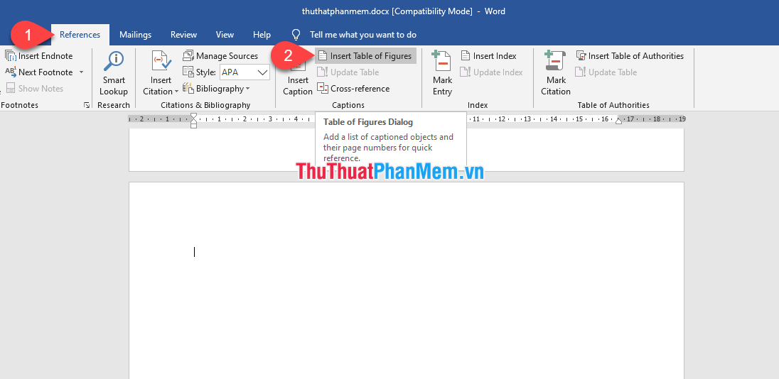 How to create an image table of contents in Word? - TipsMake.com