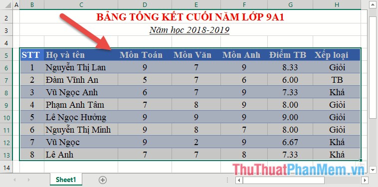 How to create and delete tables in Excel Picture 9