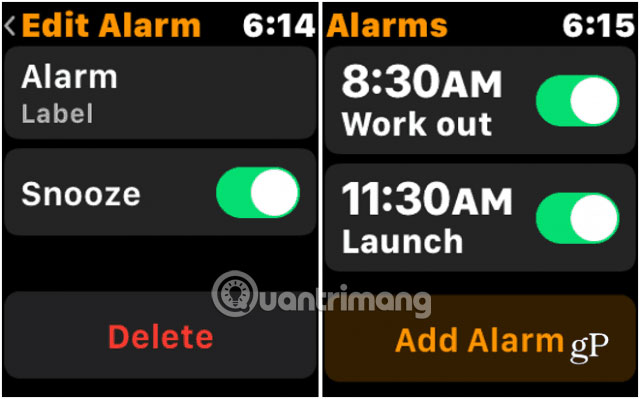 How to create and manage alarms on Apple Watch Picture 6