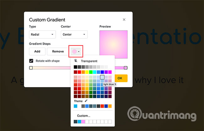 How to create and use custom gradients in Google Slides Picture 11