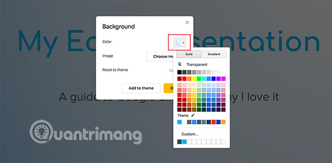 How to create and use custom gradients in Google Slides Picture 2