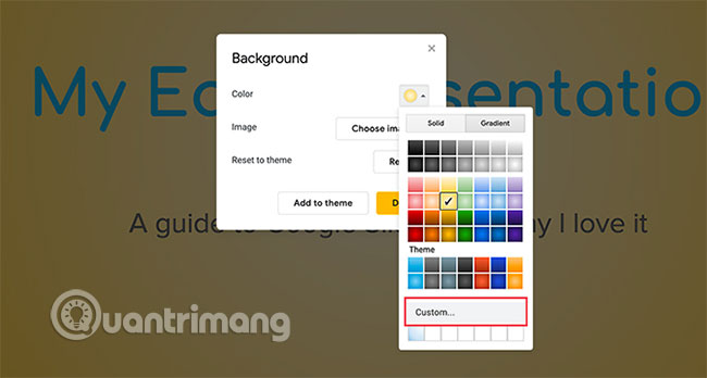 How to create and use custom gradients in Google Slides Picture 5