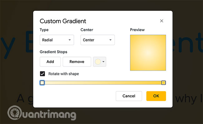How to create and use custom gradients in Google Slides Picture 6