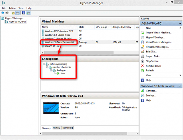 How to create and use Hyper-V checkpoints in Windows 10 Picture 6