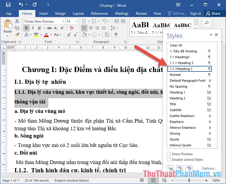 How to create and use styles in Word 2016 Picture 12