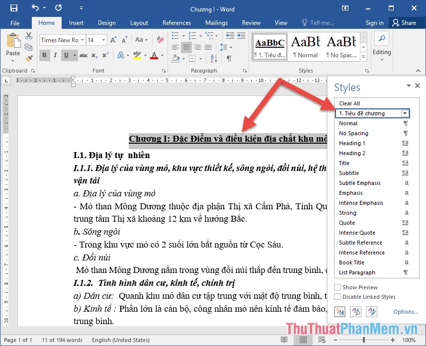 How to create and use styles in Word 2016 Picture 13