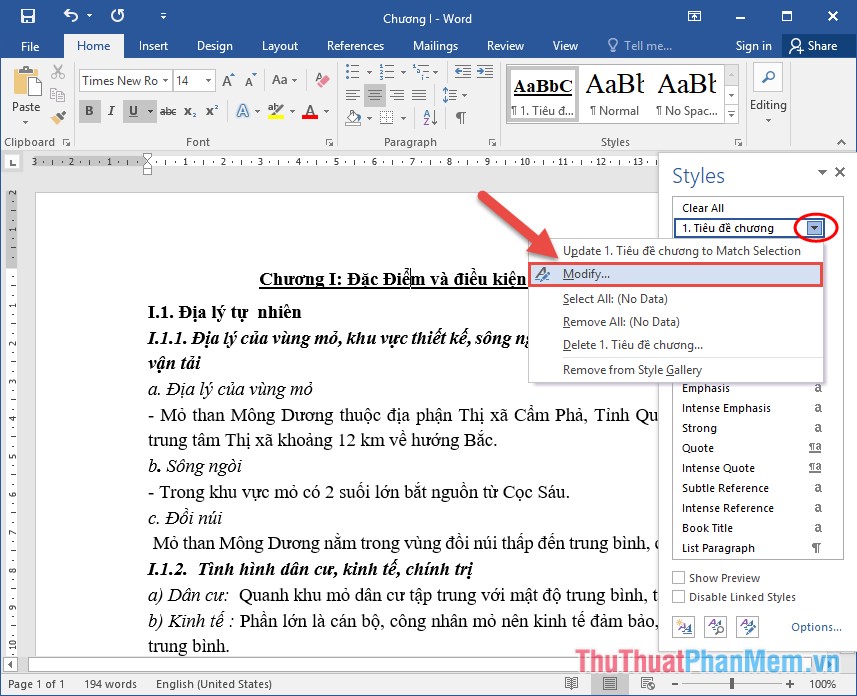 How to create and use styles in Word 2016 - TipsMake.com