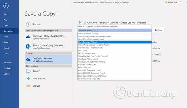How to create and use templates in Microsoft Word Picture 4