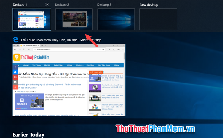 How to create and use virtual Desktop on Windows 10 - TipsMake.com