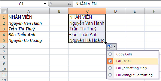 How to create AutoFill strings in Excel Picture 1