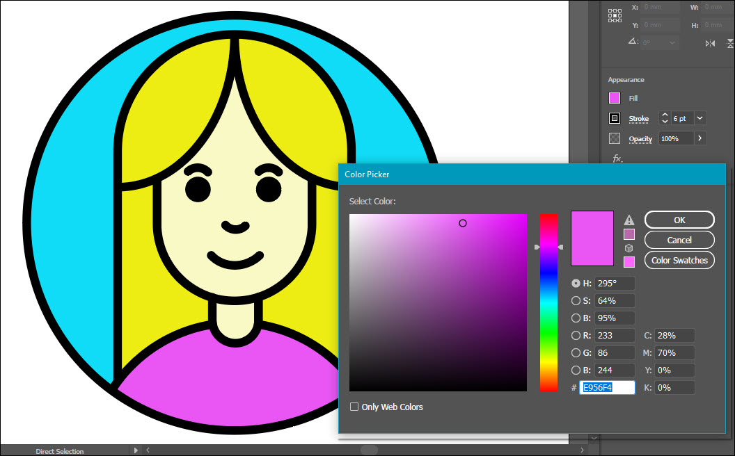 Picture 30 of How to create avatars, avatar illustrations in Adobe Illustrator