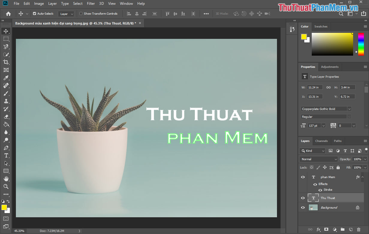 How to create beautiful text borders in Photoshop Picture 6