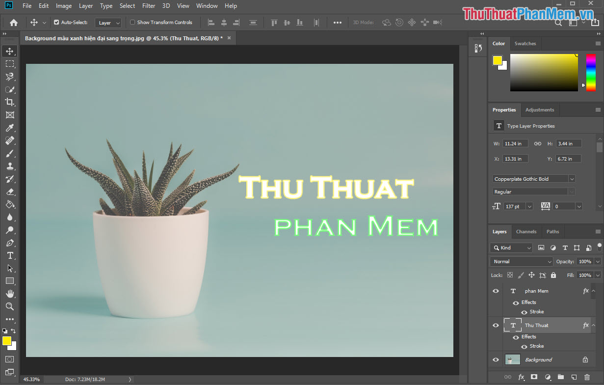 How to create beautiful text borders in Photoshop Picture 7