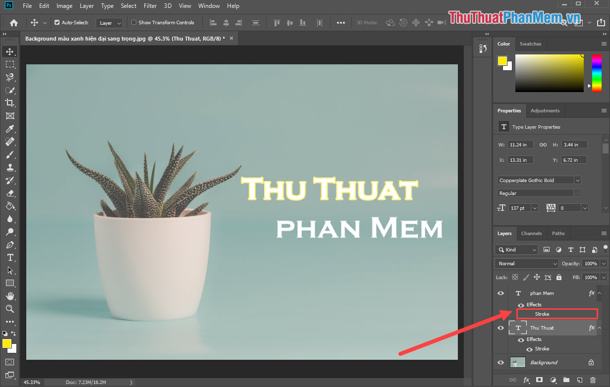 How to create beautiful text borders in Photoshop Picture 8