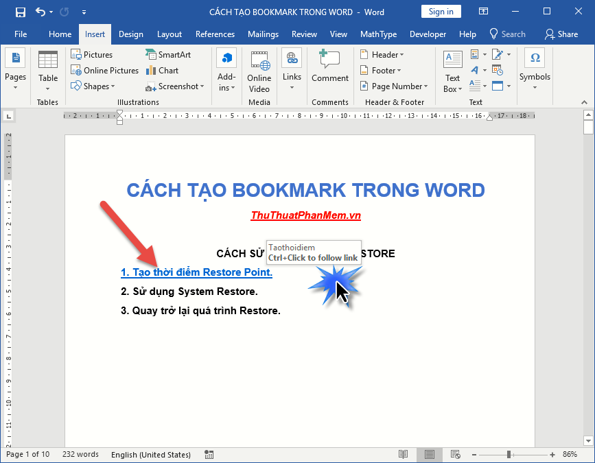 How To Create A Bookmark In Word 2010 Lasopavest